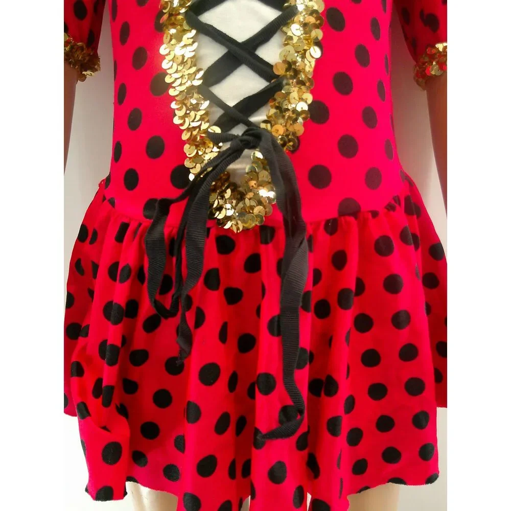 Pre-Owned Dance Costume medium Child Red Costume Gallery Jazz Tap Musical Theat